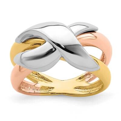 Polished Fancy Band 14k Tri-Color Gold R901, MPN: R901, 196904044131