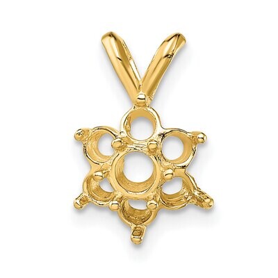 Round 7-Stone .33ct. Pendant Setting 14k Yellow Gold YG959, MPN: YG959,