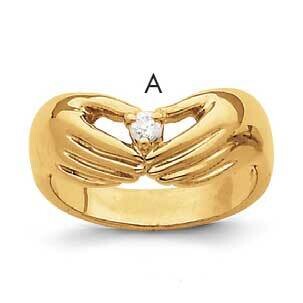 1 Synthetic Stone Family Ring 14k Gold XMR51/1SY, MPN: XMR51_1--6, 883957161327