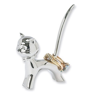 Bobble Head Cat Ring Holder Silver-plated GM4202, MPN: GM4202, 47105027013