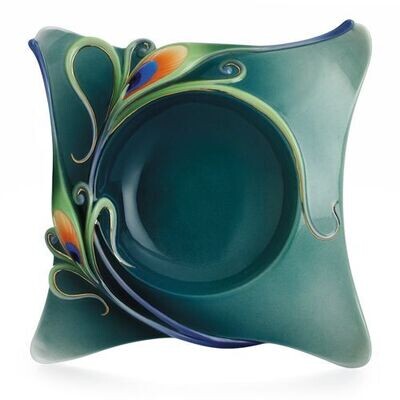 Franz Porcelain Peacock Splendor Small Ornamental Dish FZ01644, MPN: FZ01644,