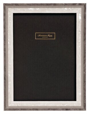 Addison Ross Marquetry Picture FrameGray Wood Veneer &amp; Mother Of Pearl 5 x 7 Inch Veneer MH17F07, M…