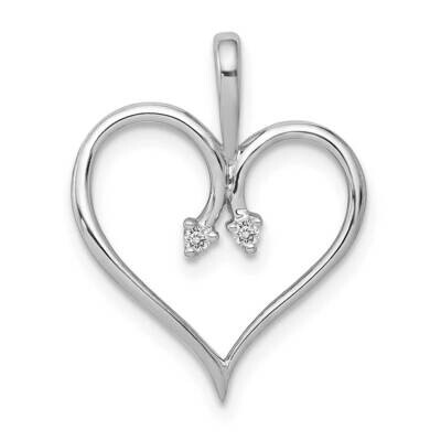 Aa .02Ct. Diamond Heart Pendant 14k White Gold PM4821-002-WA, MPN: PM4821-002-WA, 883957113449