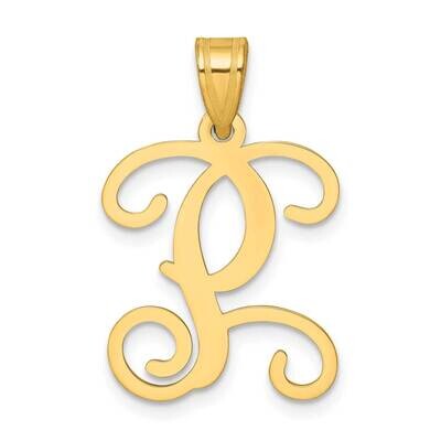 Initial Letter P Pendant 14k Gold Casted High Polished XNA518Y/P, MPN: XNA518Y/P,
