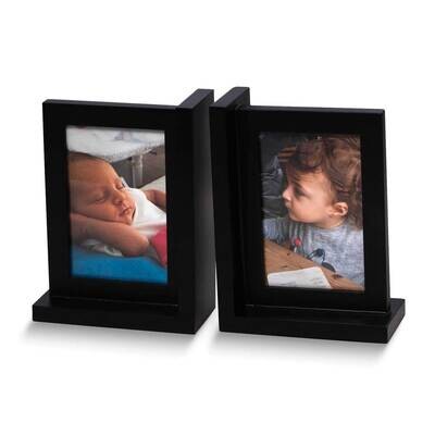 Double Sided 4x6 Photo Black Wood Picture Frame Bookend Set GM24181BK, MPN: GM24181BK, 797140500179