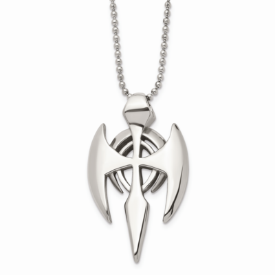 Gothic Cross Pendant 24 Inch Necklace Stainless Steel SRN419-24 by Chisel, MPN: SRN419-24, 88677402…