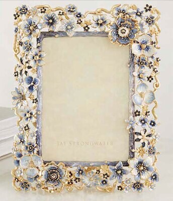 Jay Strongwater Ophelia Cluster Flower 5 x 7 Inch Picture Frame SPF5859-284, MPN: SPF5859-284, 8485…