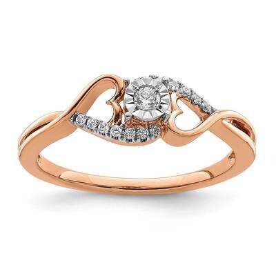 Polished Side Hearts Diamond Ring 14k Rose Gold RM8406-005-RA, MPN: RM8406-005-RA, 191101732706