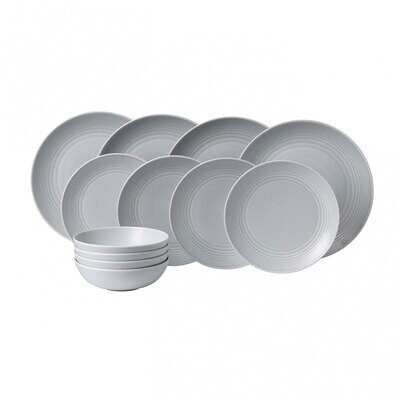 Royal Doulton Maze Light Grey 12-Piece Set 1054416, MPN: 1054416, 701587433129