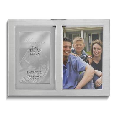 Metro Brushed Silver-tone Double 4 x 6 Inch Photo Picture Frame GM25550, MPN: GM25550, 751148067287