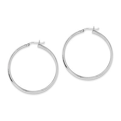 4.5mm Hoop Earrings Sterling Silver Rhodium-plated QE6734, MPN: QE6734, 883957569567