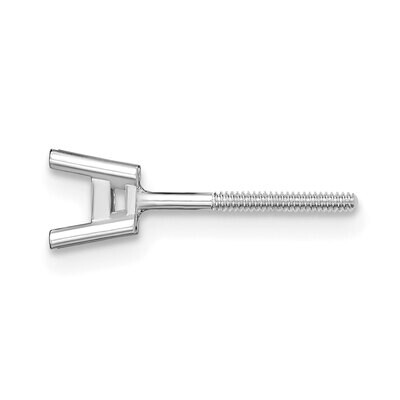 Princess Heavy Threaded Back .05ct. Post Earring Mounting 14k White Gold WG366, MPN: WG366,