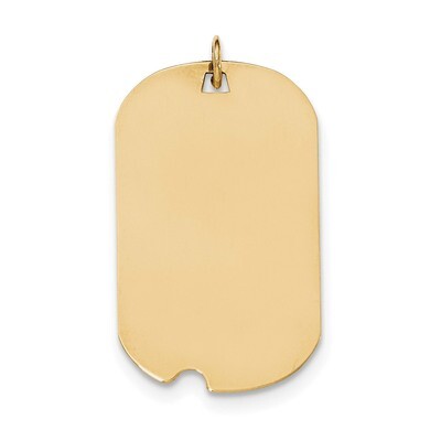 0.013 Gauge Engravable Dog Tag with Notch Disc Charm 14k Gold Plain XM564/13, MPN: XM564/13, 191101…