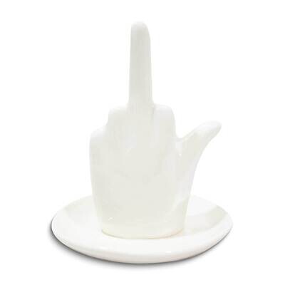 White Middle Finger Ring Holder GM25236, MPN: GM25236, 788089155766