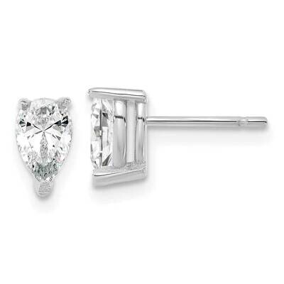 6.25X4.2mm Pear Lab Grown Diamond Si1/Si2, G H I, Solitaire Earrings 14k White Gold EM8797-080-WLG,…