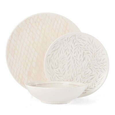 Lenox Textured Neutrals Linen 12-Piece Dinnerware Set 890123, MPN: 890123,