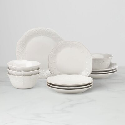 Lenox French Perle White 12 Piece Dinnerware Set 868103, MPN: 868103, 882864669377