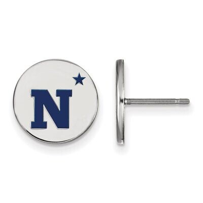 Navy Small Enamel Disc Earring Sterling Silver SS017USN, MPN: SS017USN, 886774702490