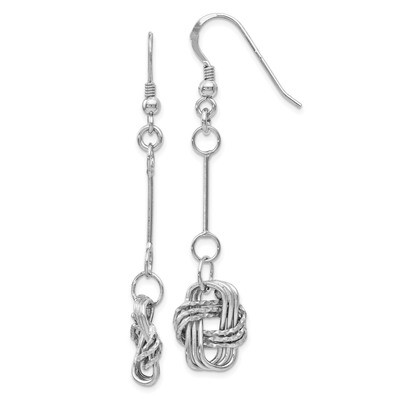 Leslie&#39;s DC Shepherd Hook Dangle Earrings Sterling Silver Polished HB-QLE1043, MPN: QLE1043,