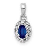 .32 Sapphire Oval Halo Pendant 14k White Gold Diamond PM5252-SA-010-WA, MPN: PM5252-SA-010-WA, 8839…