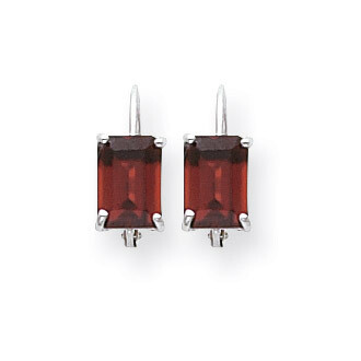 Rhodolite Garnet Emerald Leverback Earrings 14k Gold XLB124WRG, MPN: XLB124WRG, 883957130828