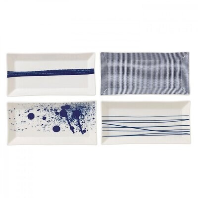 Royal Doulton Pacific Rectangular Dish 9.4 Inch Set of 4 Mixed Patterns 40019344, MPN: 40019344, 70…