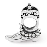 Swarovski Elements Cowgirl Boot Bead - Sterling Silver QRS3371, MPN: QRS3371, 886774964270