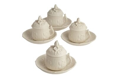 Mottahedeh Saucers For Pot A Creme Set of 4 S4617, MPN: S4617,