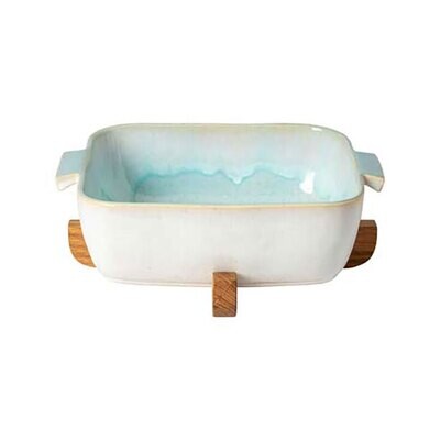 Casafina Eivissa Sea Blue Square Baker 32 Oak Trivet CPQ322-SEA, MPN: CPQ322-SEA, 840289035313