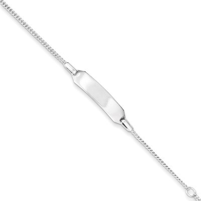 Engravable Childrens ID on Curb Link Bracelet Sterling Silver QID69-6, MPN: QID69-6, 883957573977