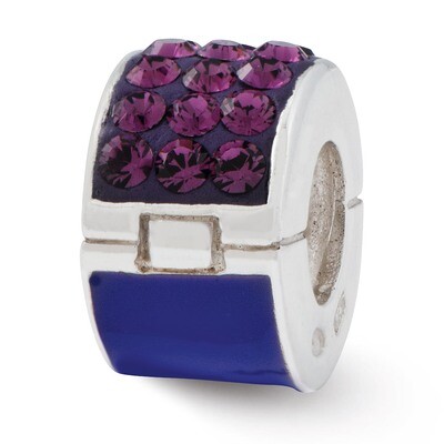 Purple Swarovski Elements Bead - Sterling Silver QRS2424, MPN: QRS2424, 883957492001