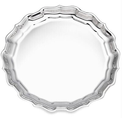 Reed and Barton Chippendale Sterling Silver Round Tray 12.0, MPN: X365, 735092043351