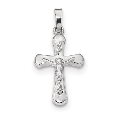Polished INRI Rounded Crucifix Pendant 14k white Gold XR1663, MPN: XR1663, 883957600567