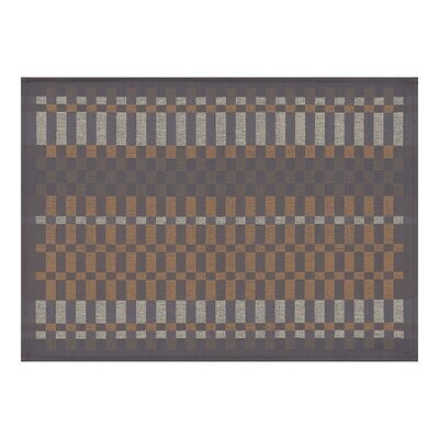 Le Jacquard Francais Placemat Origin Rythm Brown 100% Coated Cotton 20 x 14 Inch 28235 Set of 4, MP…