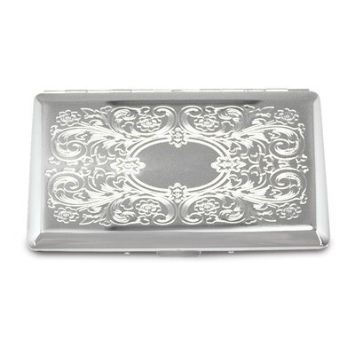 Silver-tone (Holds 10-120mm) Cigarette Card Case with Mirror GM12308, MPN: GM12308, 788089106799