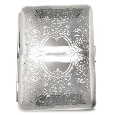 Silver-tone (Holds 14 king) Cigarette Card Case with Elastic GM12322, MPN: GM12322, 788089043865