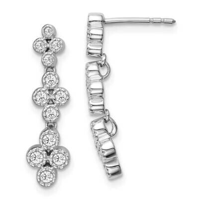 Diamond Vs/Si, D E F, Bloom Fashion Dangle Earr 14k White Gold True Origin Lab Grown EM6341B-038-WL…