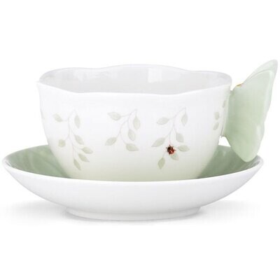 Lenox Butterfly Meadow Figural Cup &amp; Saucer 817135, MPN: 817135, 882864278753