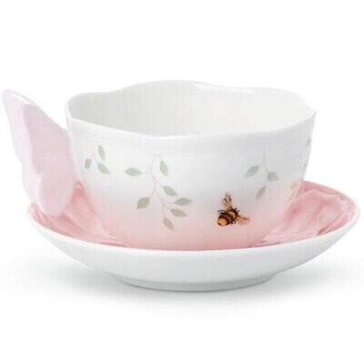 Lenox Butterfly Meadow Figural Cup &amp; Saucer 806723, MPN: 806723, 882864217424