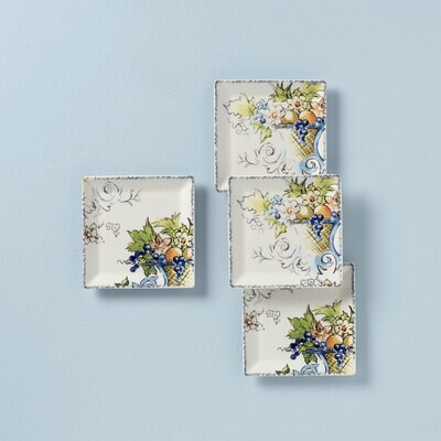 Lenox Autumn Studio Square Party Plates Set of 4 Assorted 893600, MPN: 893600,