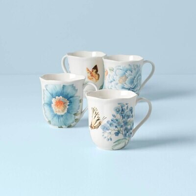 Lenox Butterfly Meadow Blue Mugs Set of 4 833418, MPN: 833418, 882864405487