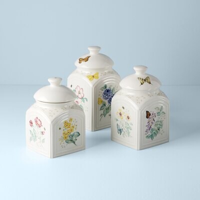 Lenox Butterfly Meadow Square Canisters Set of 3 888255, MPN: 888255, 882864840905