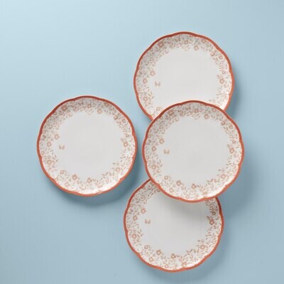 Lenox Butterfly Meadow Cottage Dinner Plates Set of 4 Saffron 894278, MPN: 894278, 194372023221
