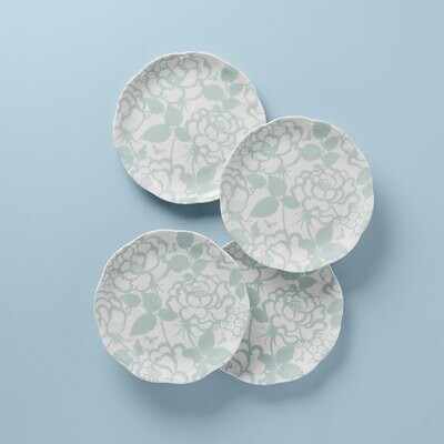 Lenox Butterfly Meadow Cottage Accent Plates Set of 4 Sage 894087, MPN: 894087, 194372021845