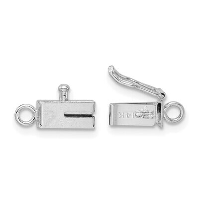 Rectangular Barrel Clasp 14k White Gold WG1824, MPN: WG1824,