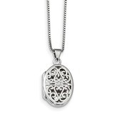 Locket Necklace Diamond Sterling Silver QW441-18, MPN: QW441-18, 883957987880