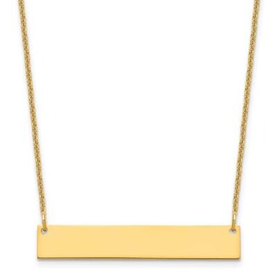Polished Blank Bar Necklace 14k Gold Medium XNA1202Y, MPN: XNA1202Y,