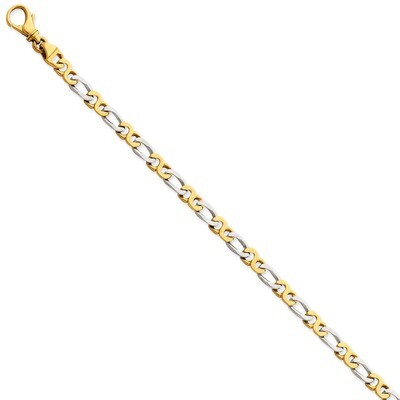 4.8mm Polished Fancy Link Necklace 20 Inch 14k Two-Tone Gold LK535-20, MPN: LK535-20, 191101653339