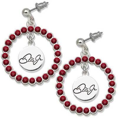 Jr. Nation Spirit Wreath Logo Earrings Crystal JN067ER-CR, MPN: JN067ER-CR, 191101772276