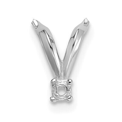 Casted Diamond Accent Bail 14k White Gold WG1579, MPN: WG1579,